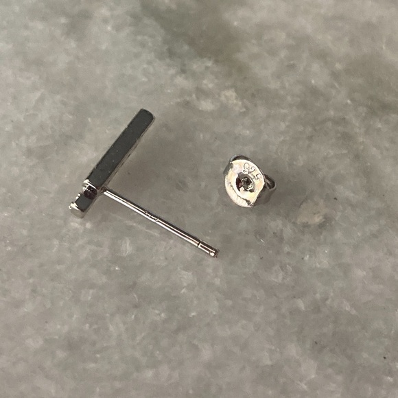 Sterling Silver Simulated Diamond Stud Earrings - Picture 7 of 8